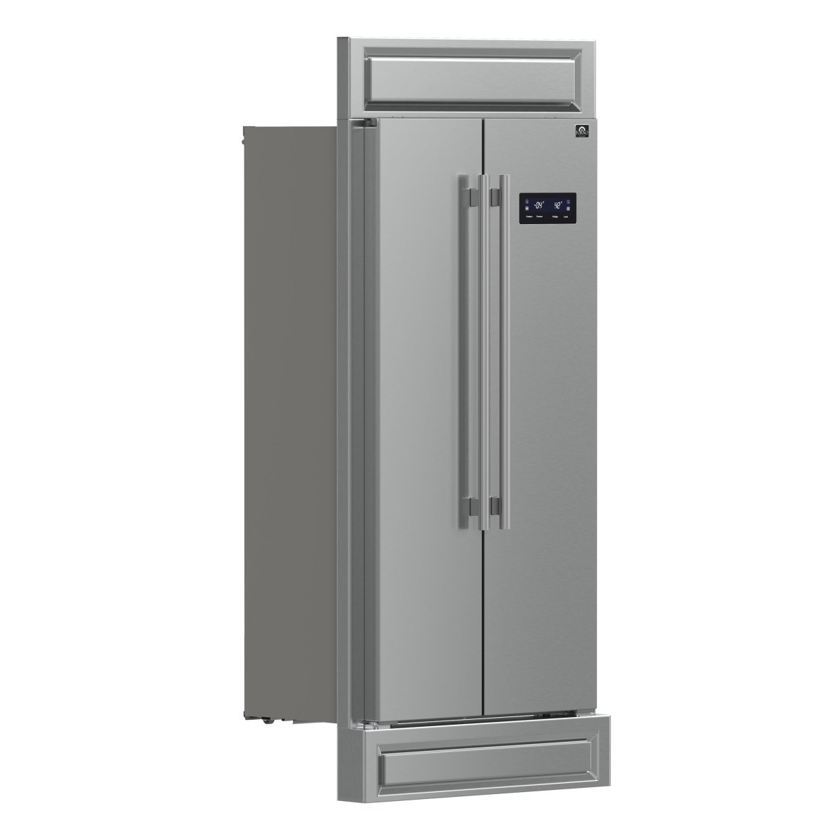 Forno Salerno 37-Inch Built-In Stainless Steel Refrigerator, 15.6 cu.ft, Modern Decorative Grill, ENERGY STAR Certified - BonPrix Électroménagers