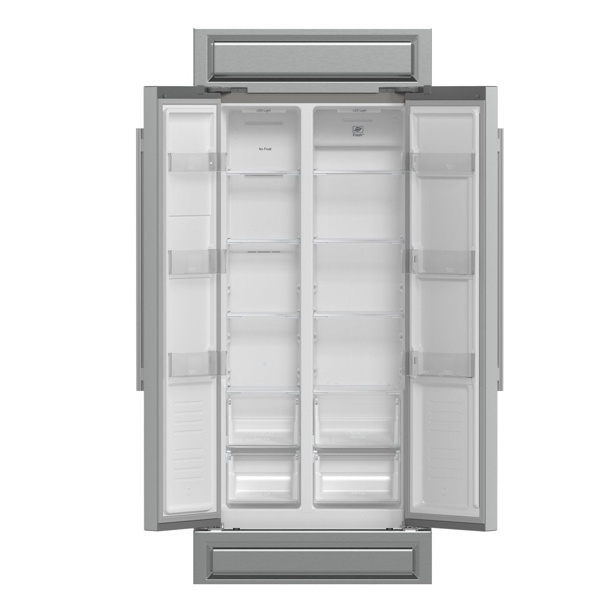 Forno Salerno 37-Inch Built-In Stainless Steel Refrigerator, 15.6 cu.ft, Modern Decorative Grill, ENERGY STAR Certified - BonPrix Électroménagers