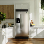 Forno Salerno 40-Inch Built-In Stainless Steel Refrigerator, 20 cu.ft, Decorative Grill, ENERGY STAR Certified - BonPrix Électroménagers