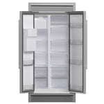 Forno Salerno 40-Inch Built-In Stainless Steel Refrigerator, 20 cu.ft, Decorative Grill, ENERGY STAR Certified - BonPrix Électroménagers