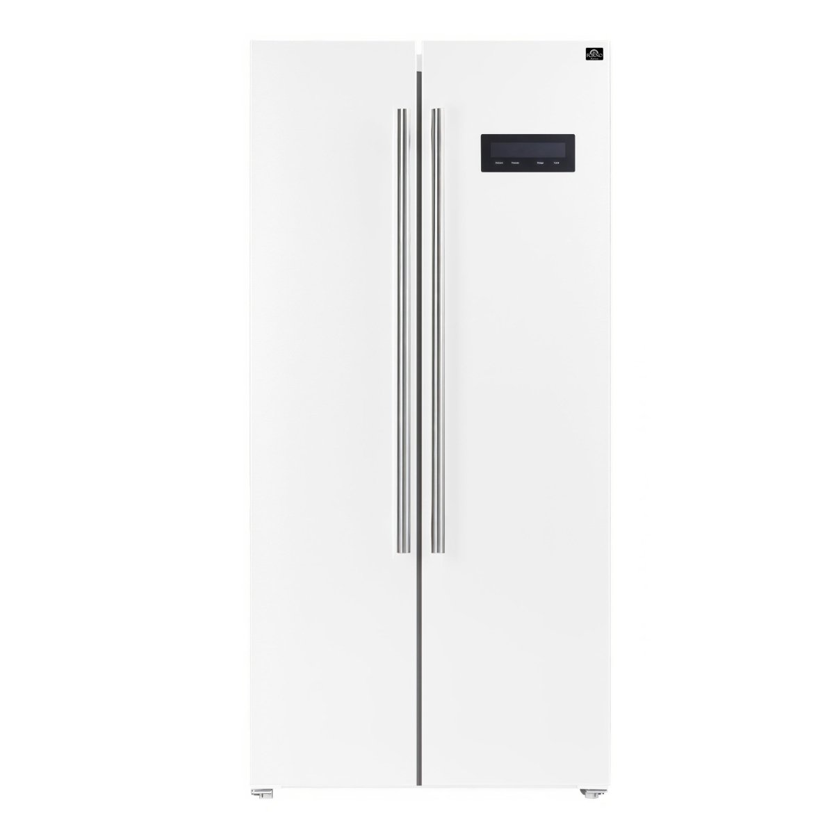 Forno Salerno Espresso 33-Inch White Side-by-Side Refrigerator, 15.6 Cu. Ft., Energy-Efficient, No Frost, Modern Design - BonPrix Électroménagers