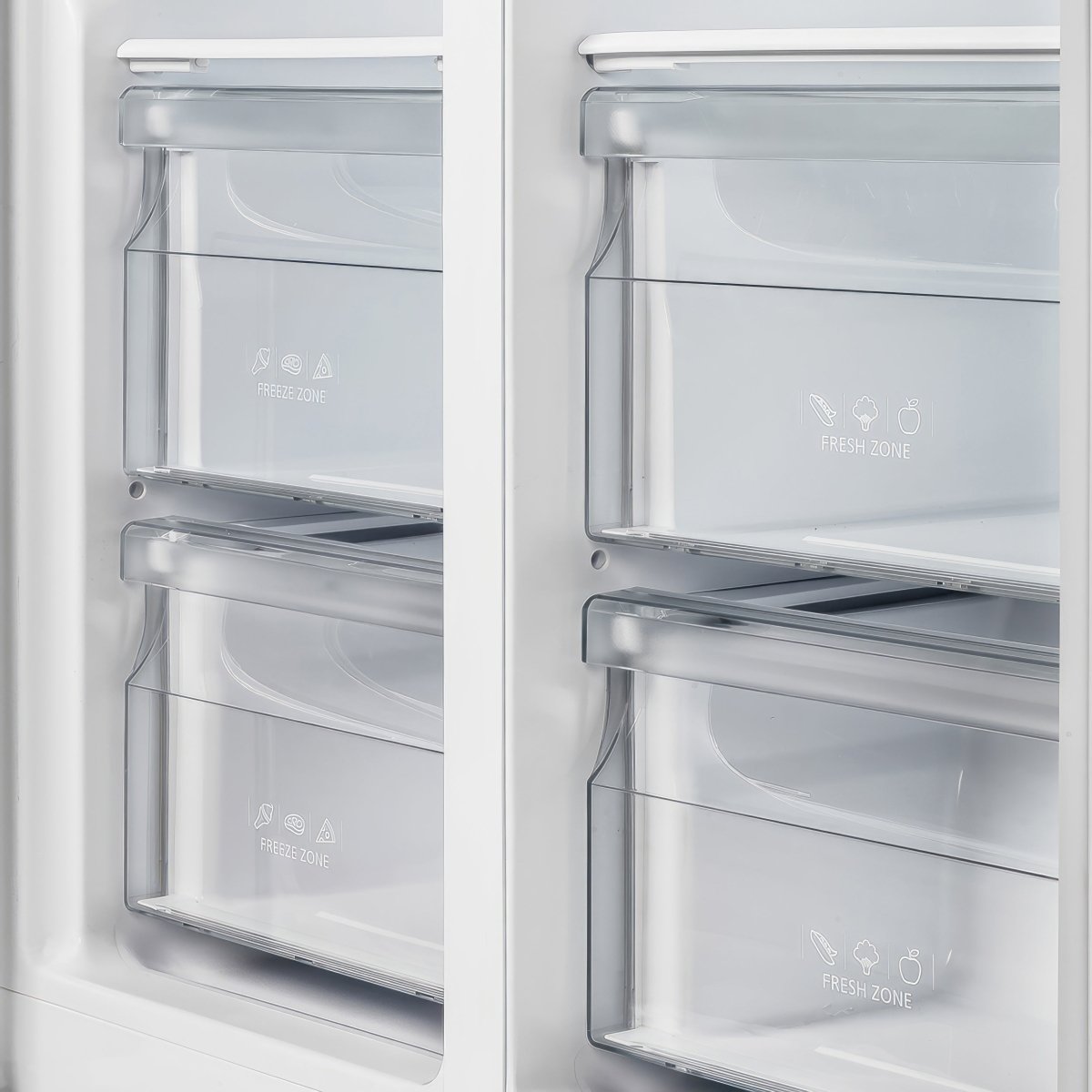 Forno Salerno Espresso 33-Inch White Side-by-Side Refrigerator, 15.6 Cu. Ft., Energy-Efficient, No Frost, Modern Design - BonPrix Électroménagers
