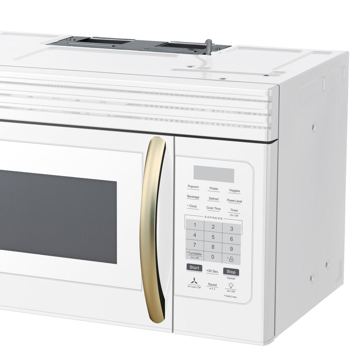 Forno Scalo 30-Inch Over the Range Microwave, White – 1.6 cu.ft, 300 CFM Vent, Touch Control, LED Light - BonPrix Électroménagers