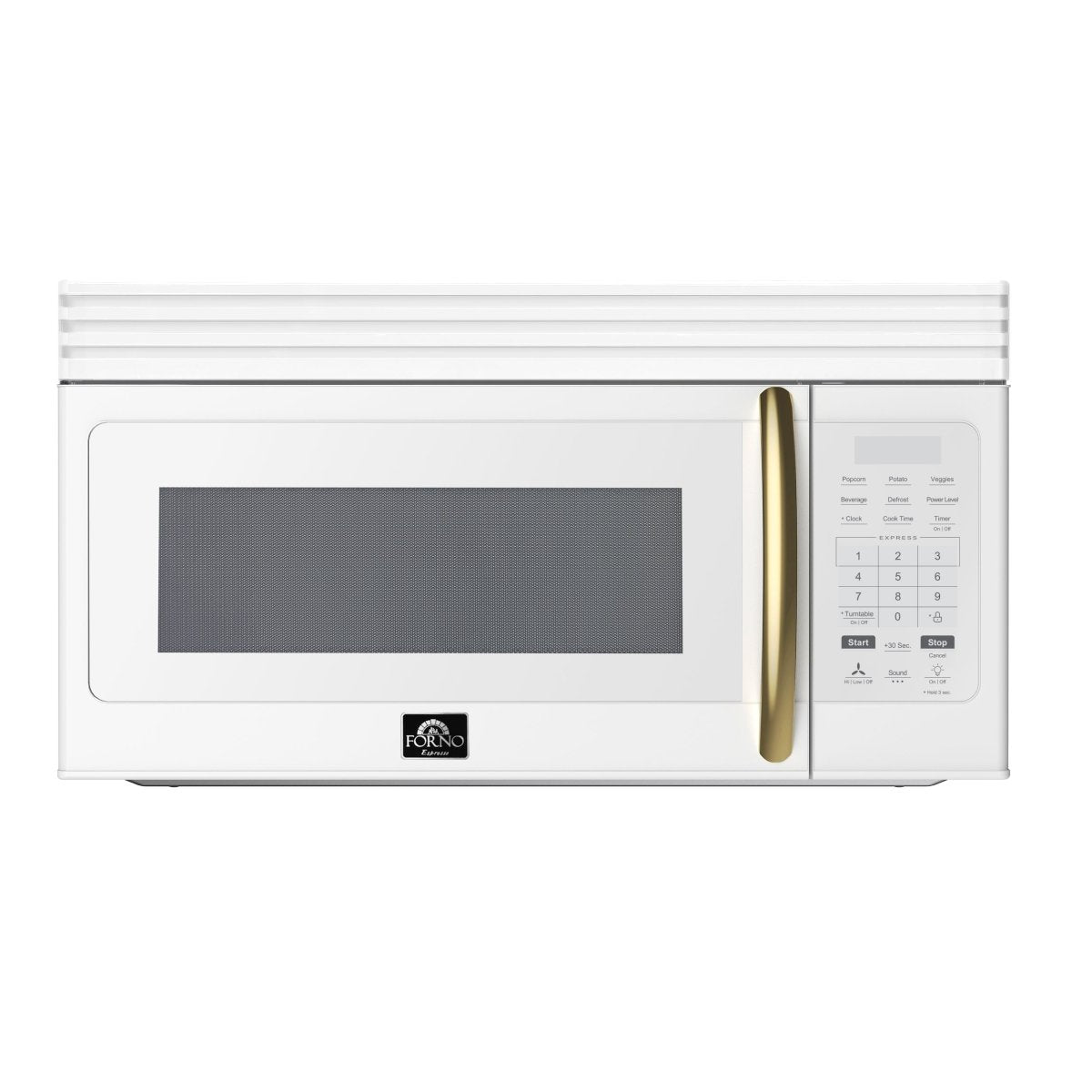 Forno Scalo 30-Inch Over the Range Microwave, White – 1.6 cu.ft, 300 CFM Vent, Touch Control, LED Light - BonPrix Électroménagers