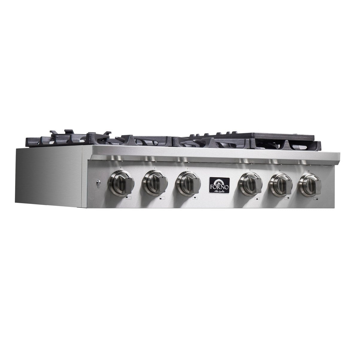 Forno Spezia Alta Qualita 36-Inch Pro-Style Gas Rangetop, Stainless Steel, 6 Sealed Burners, Continuous Cast Iron Grates, High Heat Output - BonPrix Électroménagers