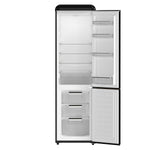 Forno Storico 22-Inch Retro bottom freezer Fridge in Black, 9 cu.ft, copper-tone handle - BonPrix Électroménagers