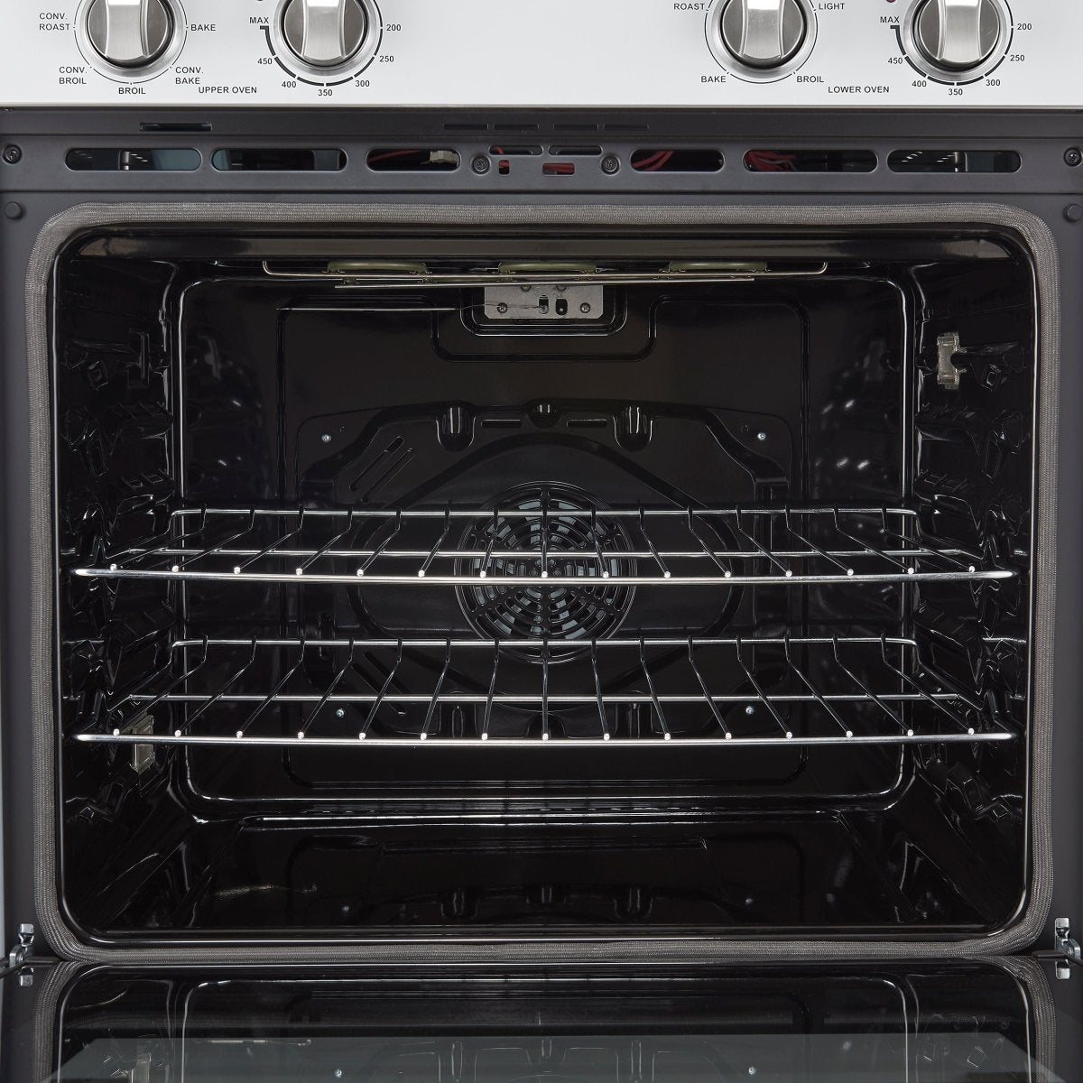 Forno Vomero 30-Inch Double Wall Oven, White, 10 cu.ft Total Capacity, 7100W Convection, Mechanical Controls, Manuel Steam Clean - BonPrix Électroménagers