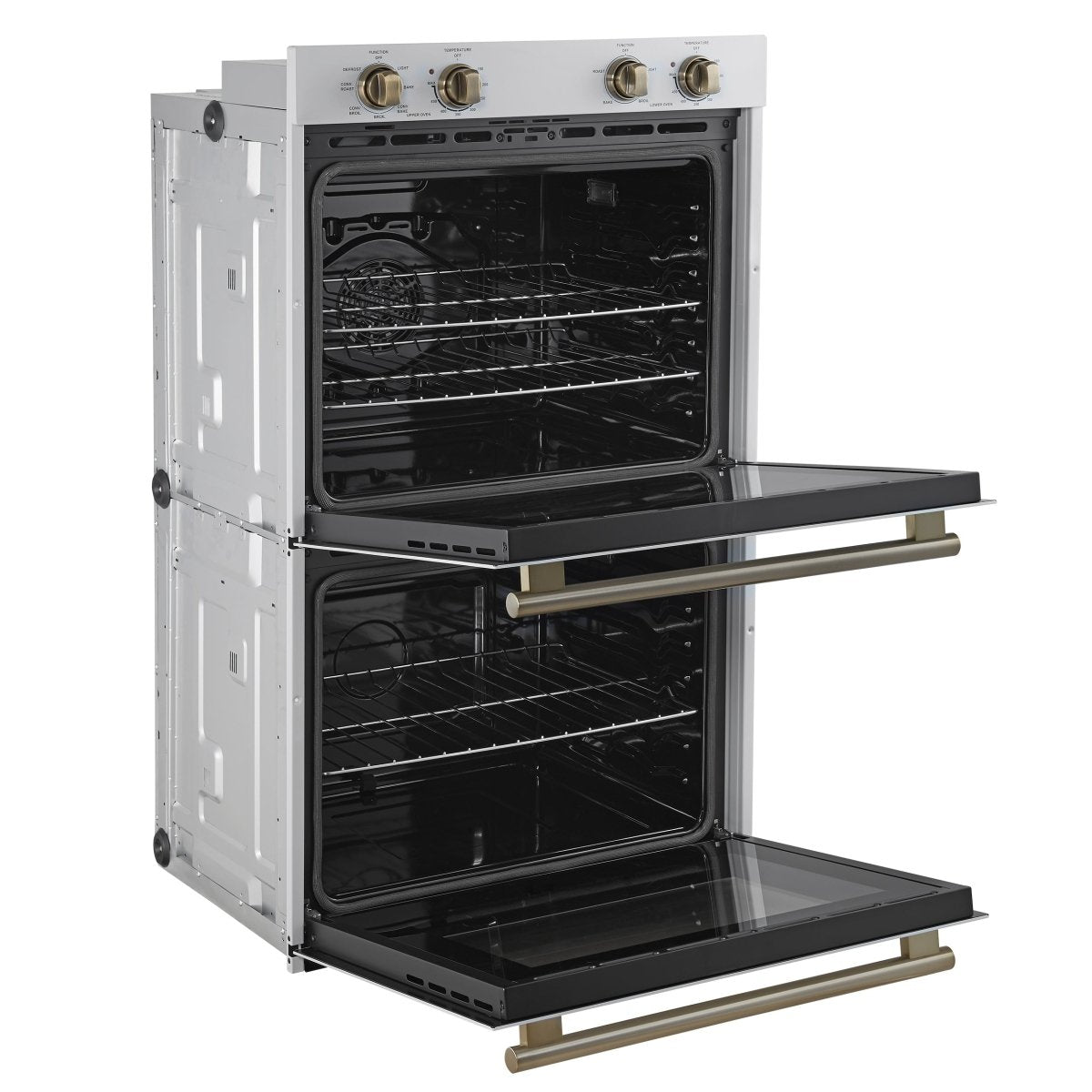 Forno Vomero 30-Inch Double Wall Oven, White, 10 cu.ft Total Capacity, 7100W Convection, Mechanical Controls, Manuel Steam Clean - BonPrix Électroménagers
