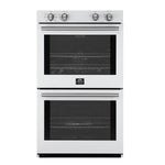 Forno Vomero 30-Inch Double Wall Oven, White, 10 cu.ft Total Capacity, 7100W Convection, Mechanical Controls, Manuel Steam Clean - BonPrix Électroménagers