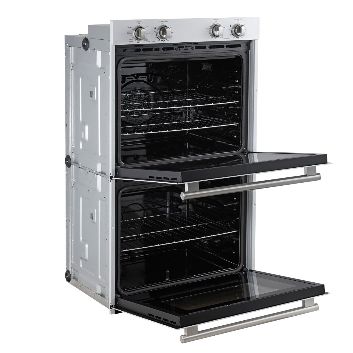Forno Vomero 30-Inch Double Wall Oven, White, 10 cu.ft Total Capacity, 7100W Convection, Mechanical Controls, Manuel Steam Clean - BonPrix Électroménagers