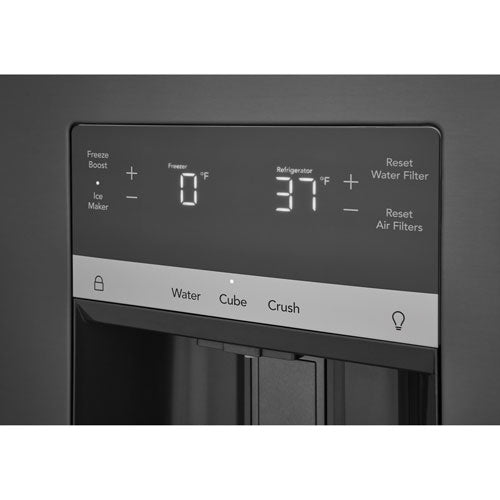 FRFS2823AD - REFRIGERATORS - Frigidaire - French 3 - Door - Black Stainless - Open Box - BonPrix Électroménagers