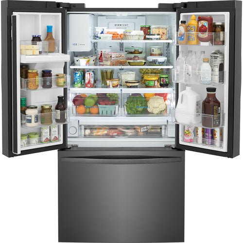 FRFS2823AD - REFRIGERATORS - Frigidaire - French 3 - Door - Black Stainless - Open Box - BonPrix Électroménagers
