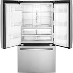 GFE26JYMFS - REFRIGERATORS - GE - French 3 - Door - Stainless Steel - Open Box - BonPrix Électroménagers
