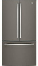 GNE27JMMES - REFRIGERATORS - GE - French 3 - Door - Slate Grey - Open Box - BonPrix Électroménagers