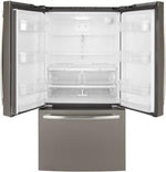 GNE27JMMES - REFRIGERATORS - GE - French 3 - Door - Slate Grey - Open Box - BonPrix Électroménagers