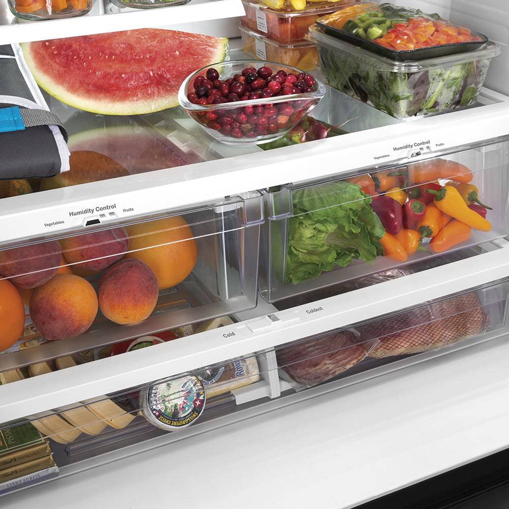 GNE27JYMFS - REFRIGERATORS - GE - French 3 - Door - Stainless Steel - Open Box - BonPrix Électroménagers