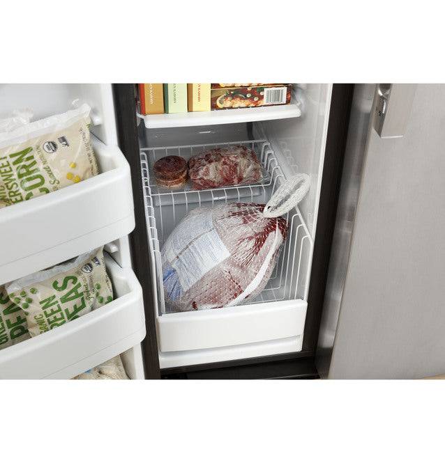 GSS23GMPES - REFRIGERATORS - GE - Side by Side - Slate Grey - Open Box - BonPrix Électroménagers