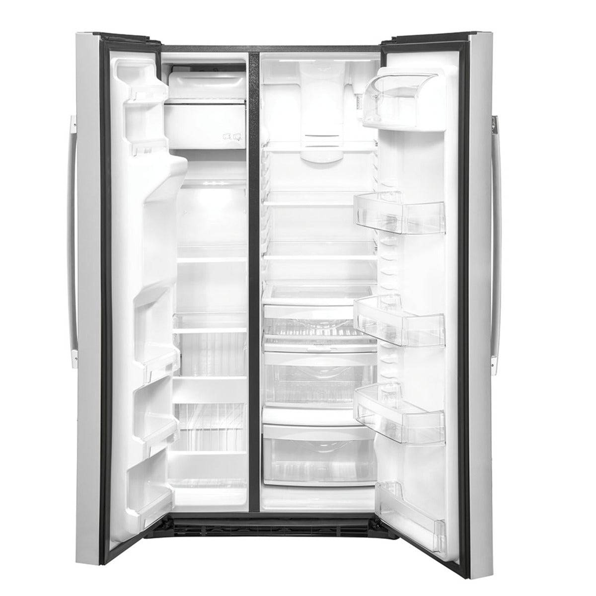 GSS25IYNFS - REFRIGERATORS - GE - Side by Side - Stainless Steel - Open Box - BonPrix Électroménagers