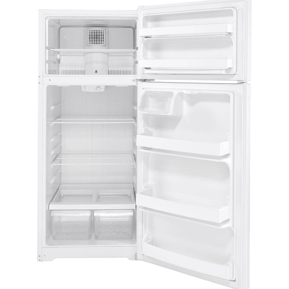 GTE18DTNRWW - REFRIGERATORS - GE - Top Freezer - White - Open Box - BonPrix Électroménagers