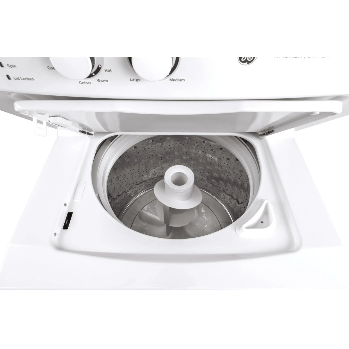 GUD27ESMMWW - LAUNDRY CENTERS - GE - Stacked Washer/Dryer - Electric - White - Open Box - BonPrix Électroménagers
