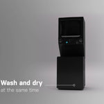 GUD57EEMTDG - LAUNDRY CENTERS - GE - Stacked Washer/Dryer - Gas - Black Stainless Steel - Open Box - BonPrix Électroménagers