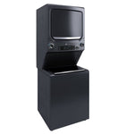 GUD57EEMTDG - LAUNDRY CENTERS - GE - Stacked Washer/Dryer - Gas - Black Stainless Steel - Open Box - BonPrix Électroménagers