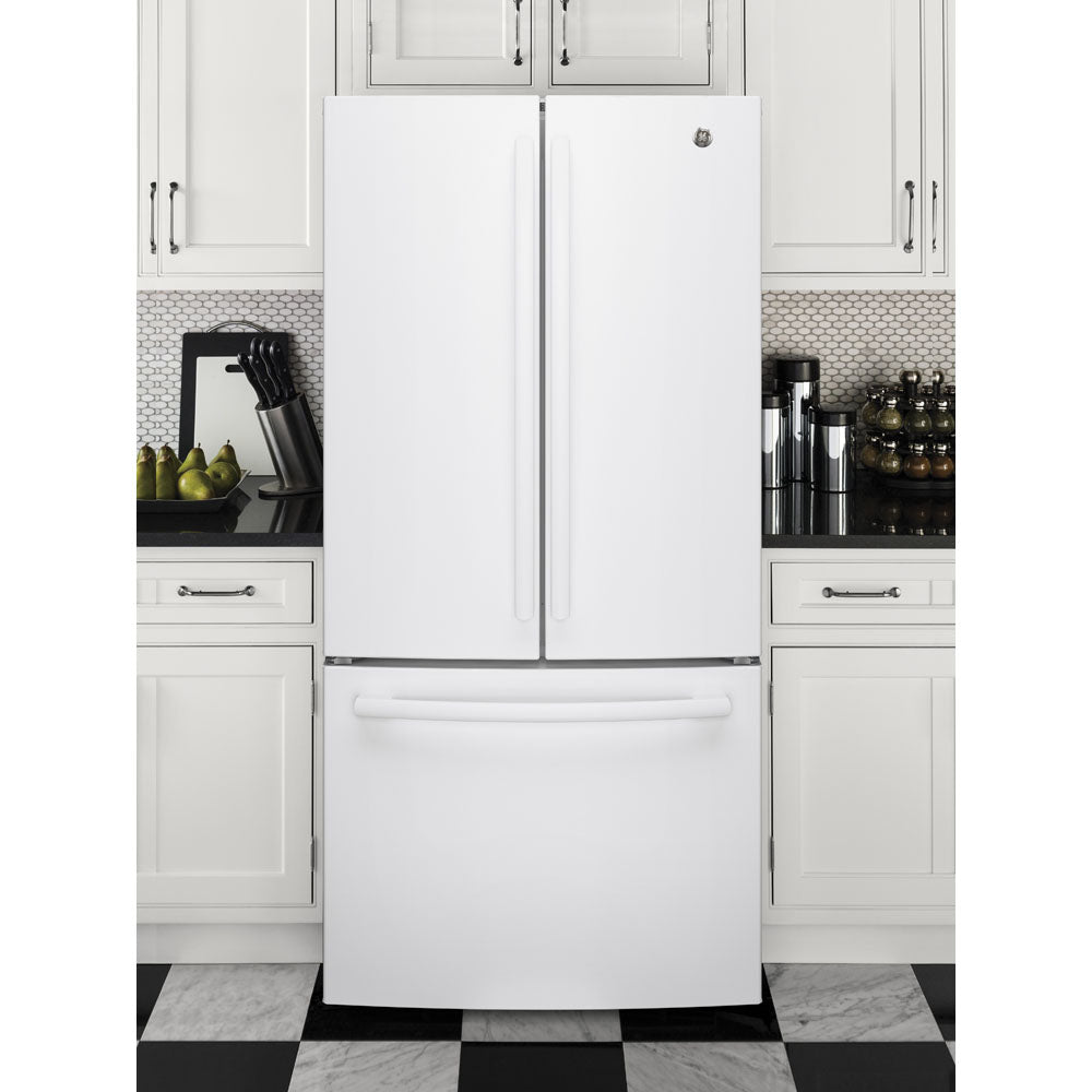 GWE19JGLWW - REFRIGERATORS - GE - French 3 - Door - White - Open Box - BonPrix Électroménagers