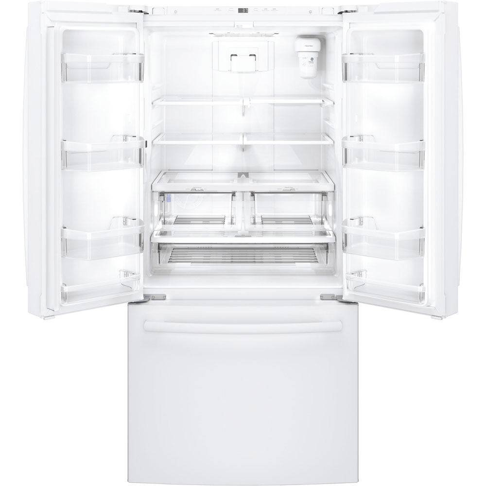 GWE19JGLWW - REFRIGERATORS - GE - French 3 - Door - White - Open Box - BonPrix Électroménagers