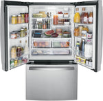 GWE22JYMFS - REFRIGERATORS - GE - French 3 - Door - Stainless Steel - New - BonPrix Électroménagers