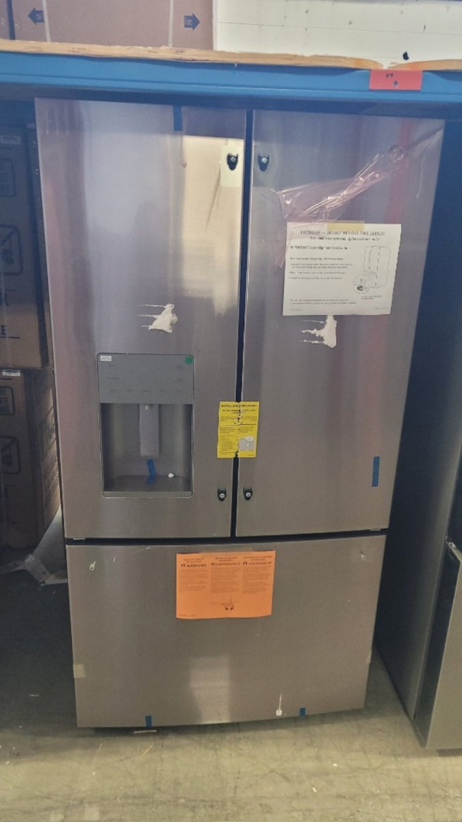 GYE21JYMFS - REFRIGERATORS - GE - French 3 - Door - Stainless Steel - Open Box - BonPrix Électroménagers
