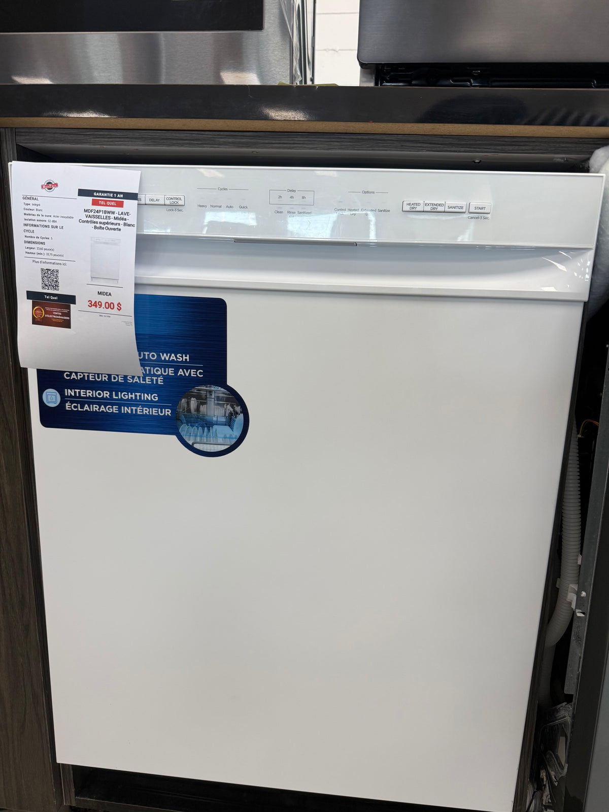 MDF24P1BWW - LAVE-VAISSELLES - Midea - Commandes frontales - Blanc - Boîte Ouverte