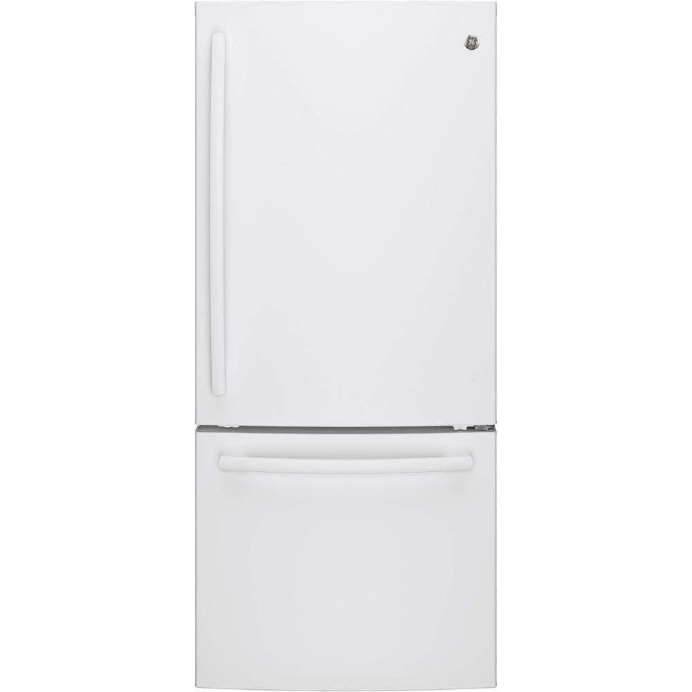 GBE21AGKWW - REFRIGERATORS - GE - Bottom Freezer - White - Open Box - REFRIGERATORS - BonPrix Électroménagers
