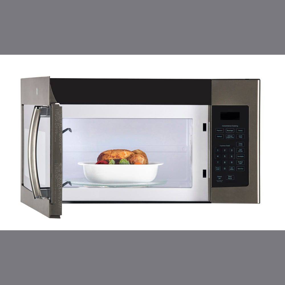 JVM1635SLJC - MICROWAVES OVENS - GE - Over - The - Range - Slate Grey - Open Box - BonPrix Électroménagers