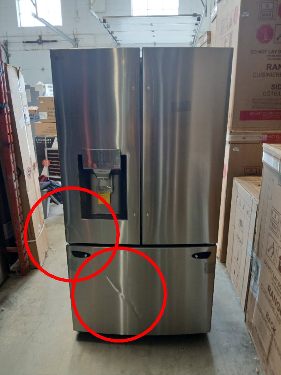 LRFS28XBS - REFRIGERATORS - LG - French 3 - Door - Stainless Steel - Open Box - BonPrix Électroménagers
