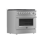 Marco 36-Inch Gas Range Stainless Steel, 6 Burners 67,000 BTU, 5.36 cu.ft. Convection Oven - BonPrix Électroménagers