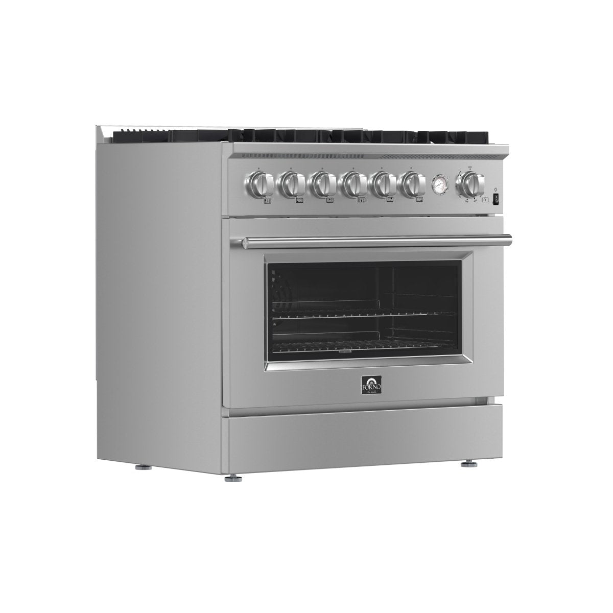 Marco 36-Inch Gas Range Stainless Steel, 6 Burners 67,000 BTU, 5.36 cu.ft. Convection Oven - BonPrix Électroménagers