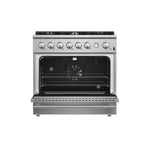 Marco 36-Inch Gas Range Stainless Steel, 6 Burners 67,000 BTU, 5.36 cu.ft. Convection Oven - BonPrix Électroménagers