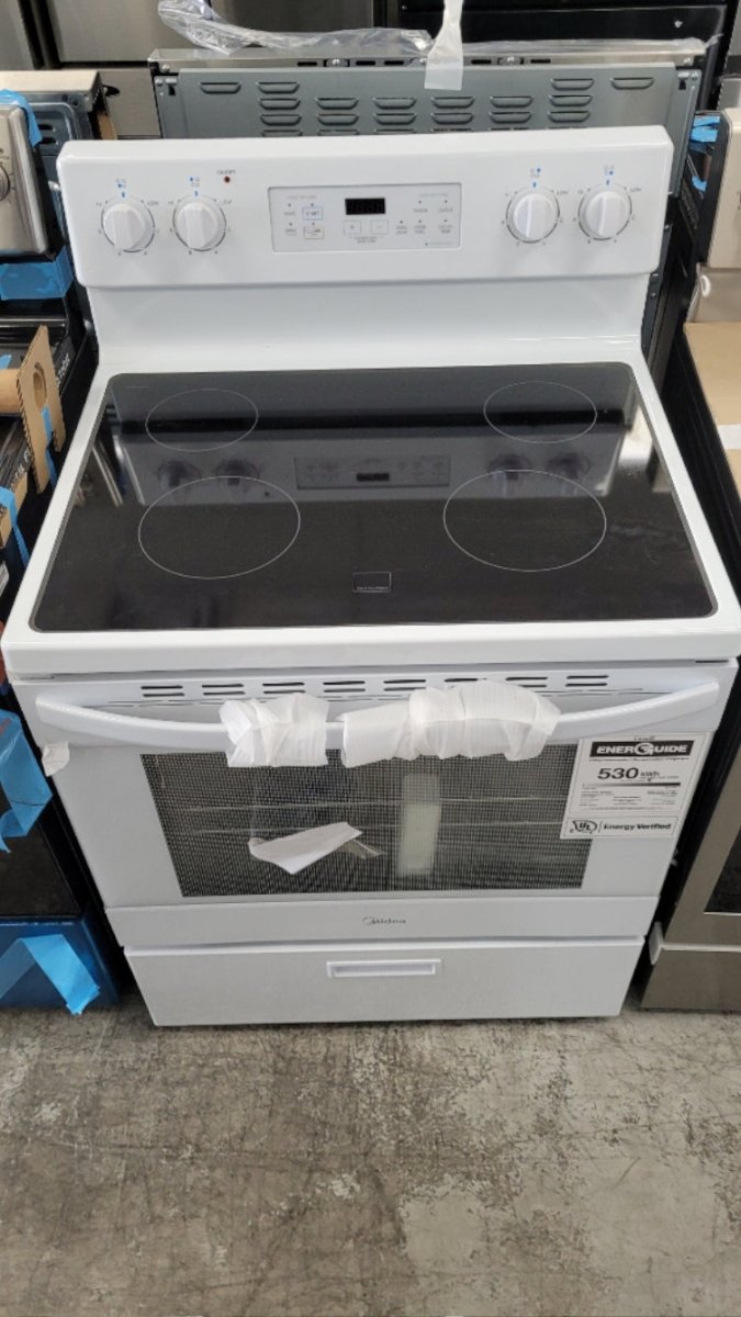MER30B12AWWC - RANGES - Midea - Electric - White - Open Box - BonPrix Électroménagers