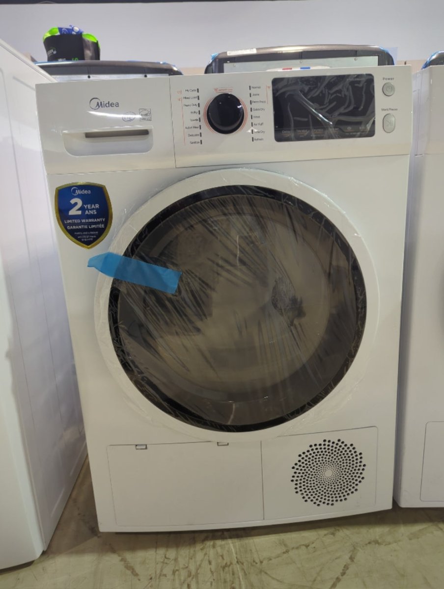 MLE27N4AWWC - DRYERS - Midea - Electric - White - Open Box - BonPrix Électroménagers