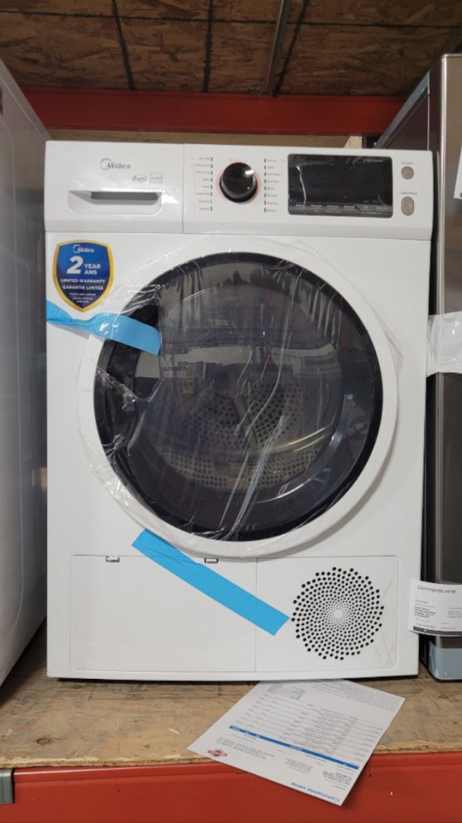 MLE27N4AWWC - DRYERS - Midea - Electric - White - Open Box - BonPrix Électroménagers
