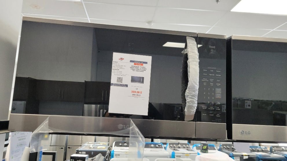MVEM1825D - MICROWAVES OVENS - LG - Over - The - Range - Black Stainless - Open Box - BonPrix Électroménagers