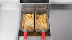 Forno Commerciale Natural Gas Deep Fryer, 3 Burners 90,000 BTU, 40 lbs, Millivolt Control