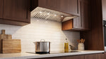 Hotte de cuisine encastrable Forno Altilia 36 pouces, Acier inoxydable, Éclairage LED, Filtres à baffle