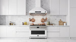 Forno Venezia 36 Inch Wall-Mounted Range Hood in White with Touch Controls and Baffle Filters