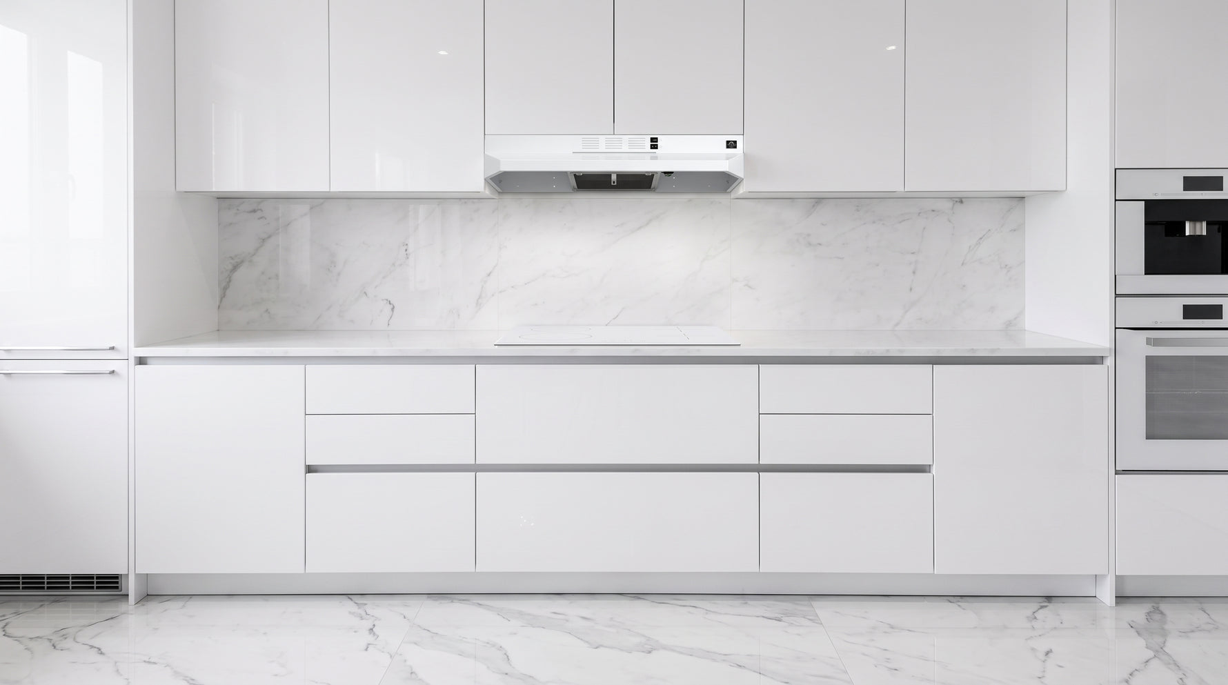 Forno Cappa 30-Inch Under Cabinet Range Hood, White, 200 CFM, Convertible, LED Lighting