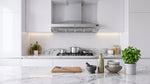 Forno Orvieto 60-Inch Wall Mount Range Hood, LED Lighting, Heavy Duty, Stainless Steel