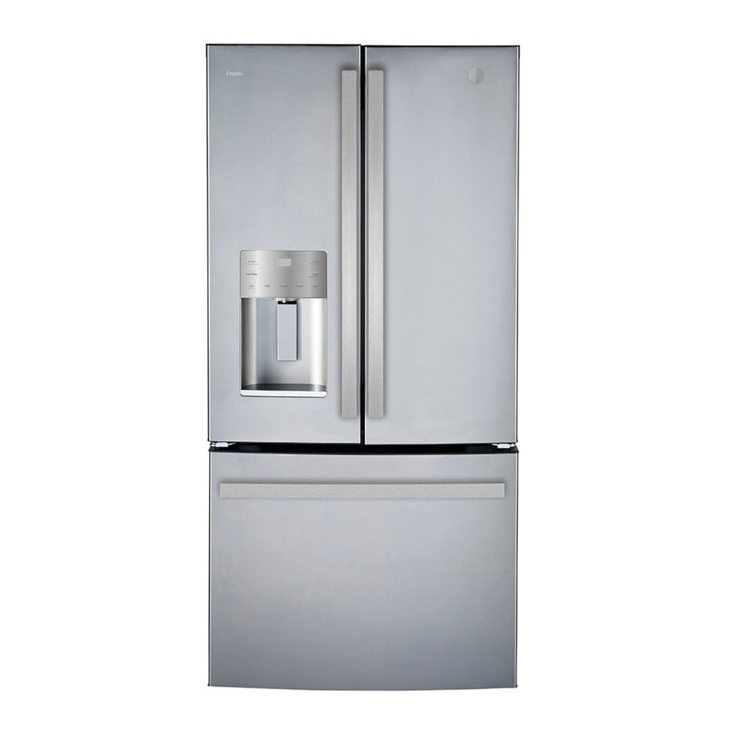 PYE18HYRCFS - REFRIGERATORS - GE - French 3 - Door - Stainless Steel - Open Box - BonPrix Électroménagers