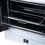 Torino French Door 30 Inch Induction Range with Air Fryer, Air Sous Vide & True Convection, Dual Broiler, White - BonPrix Électroménagers