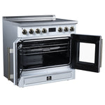 Torino French Door 36 Inch Induction Range with Air Fryer, Air Sous Vide & True Convection, Dual Broiler, White - BonPrix Électroménagers