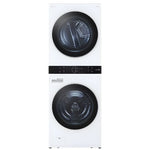 WKEX200HWA - LAUNDRY CENTERS - LG - Stacked Washer/Dryer - Electric - White - Open Box - BonPrix Électroménagers